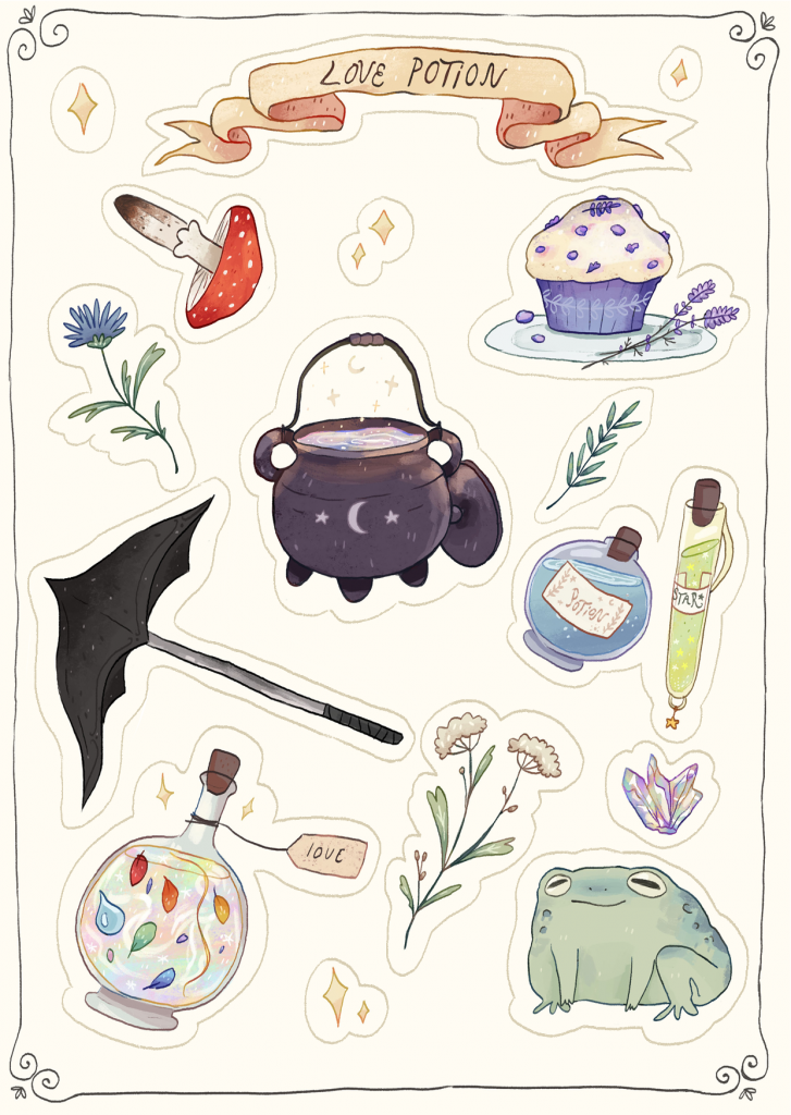 Sticker Sheet Love Potion - Ever after print