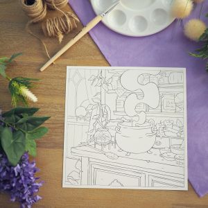 Witch’s Cauldron – Fantasy Coloring Page