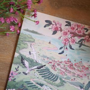 Towards the Blossom Tree Print